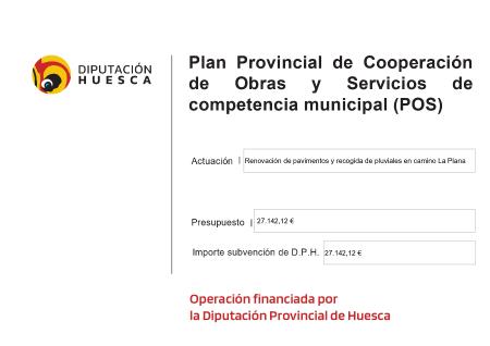 Imagen Subvención DPH POS 2025 Renovación de Pavimentos y Recogida de Pluviales...