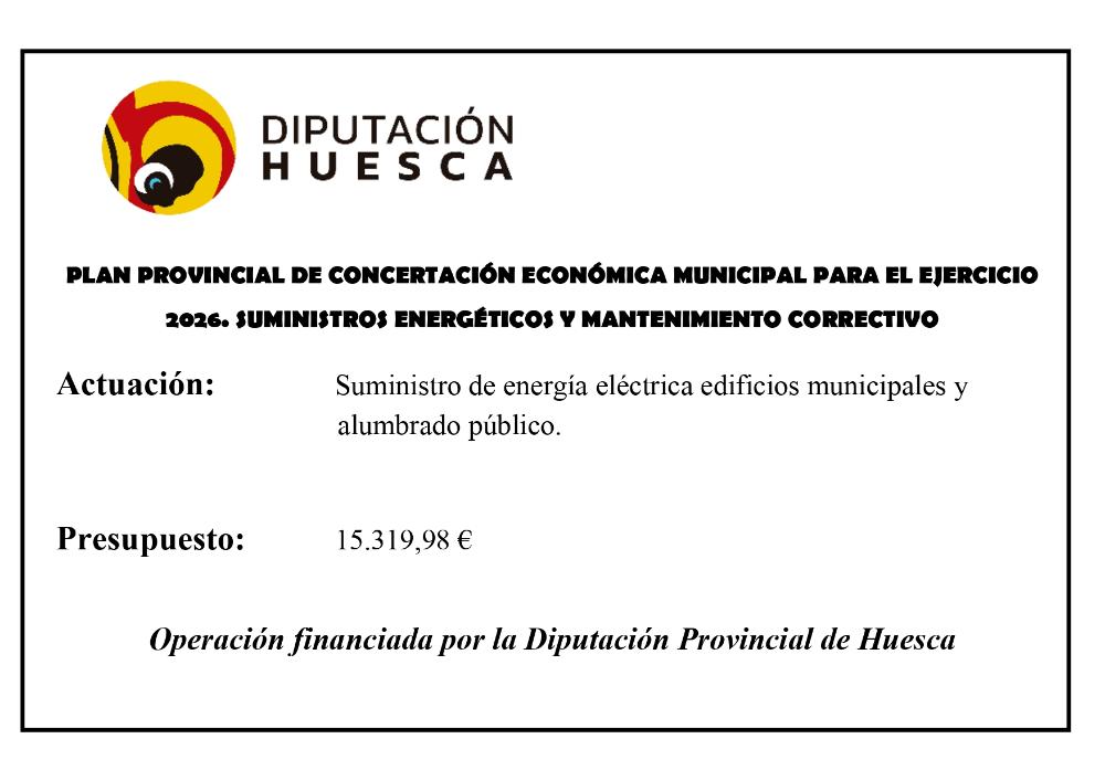 Imagen Subvención DPH Plan Provincial de Concertación Económica municipal de suministros energéticos y mantenimiento correctivo 2026